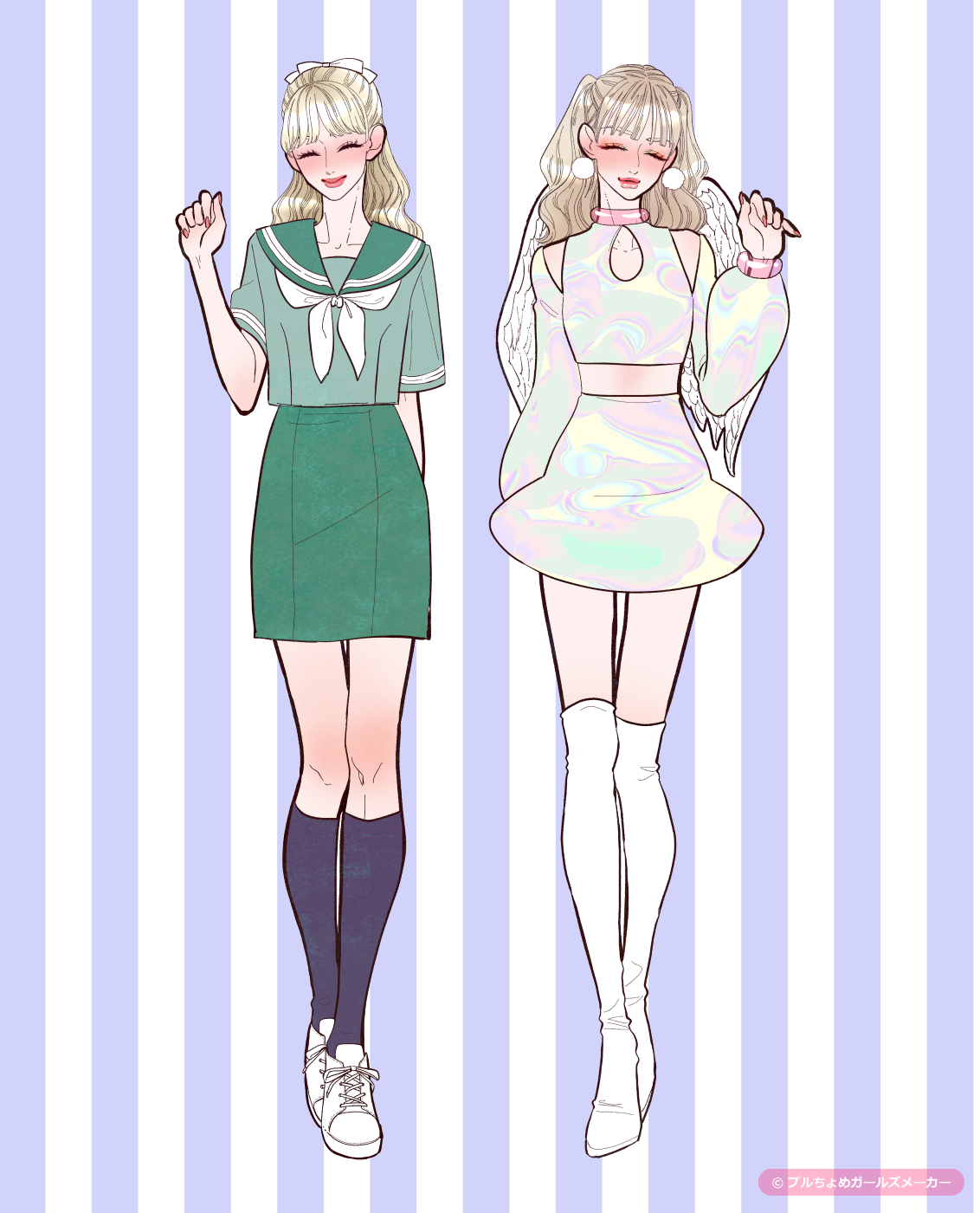 拡大 ガールズメーカーで作られた女の子3