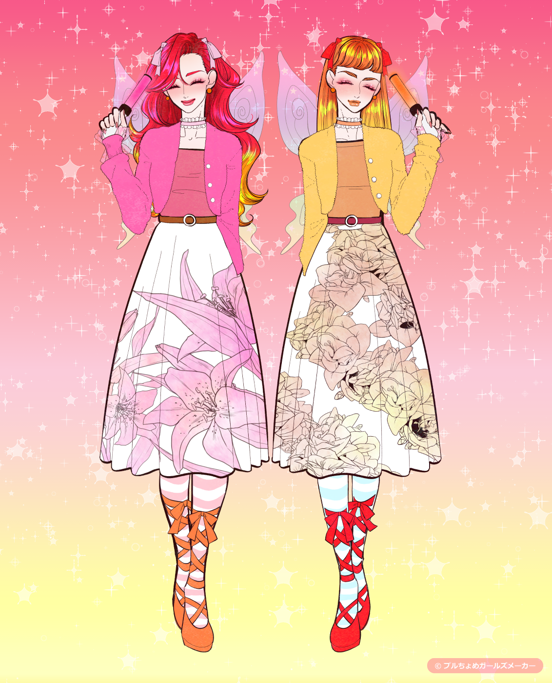 ガールズメーカーで完成した女の子たち