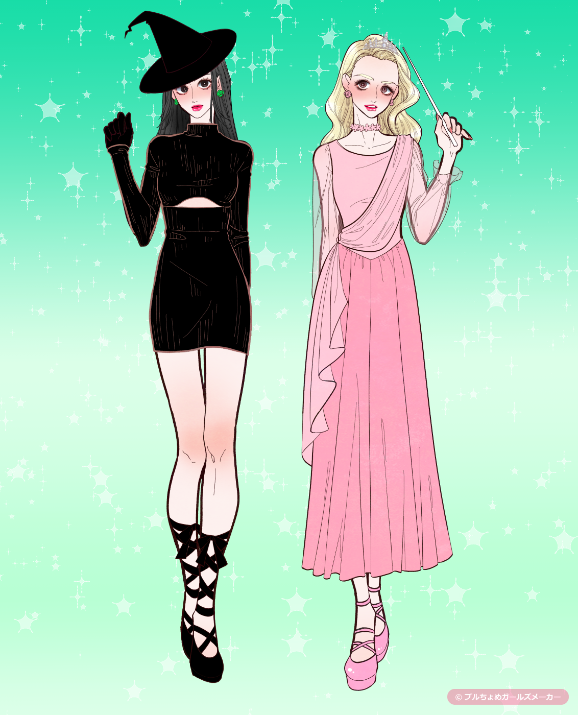 ガールズメーカーで完成した女の子たち