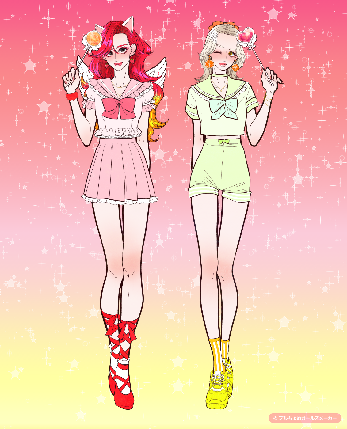 ガールズメーカーで完成した女の子たち