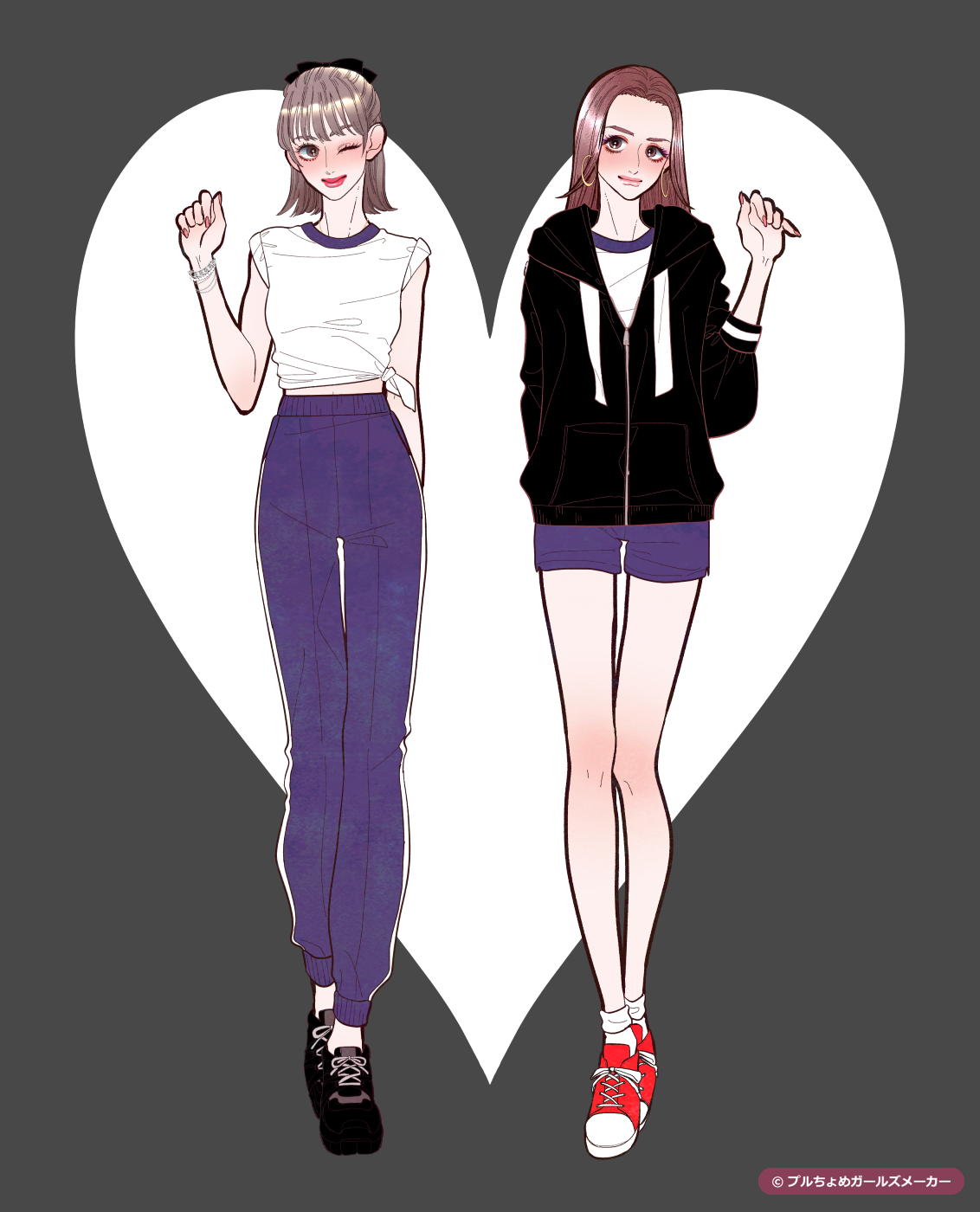 ガールズメーカーで完成した女の子たち