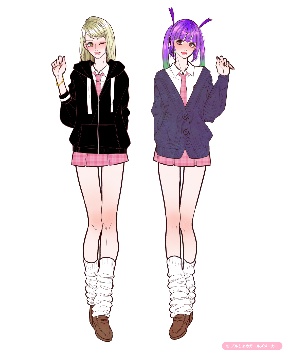 ガールズメーカーで完成した女の子たち