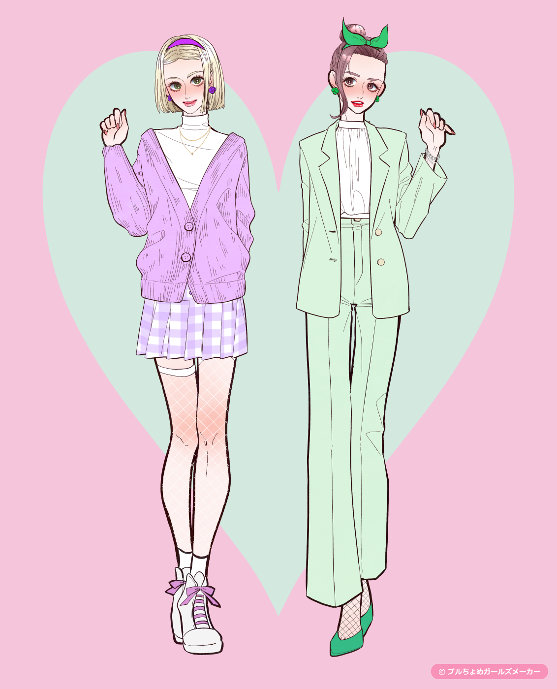 ガールズメーカーで完成した女の子たち