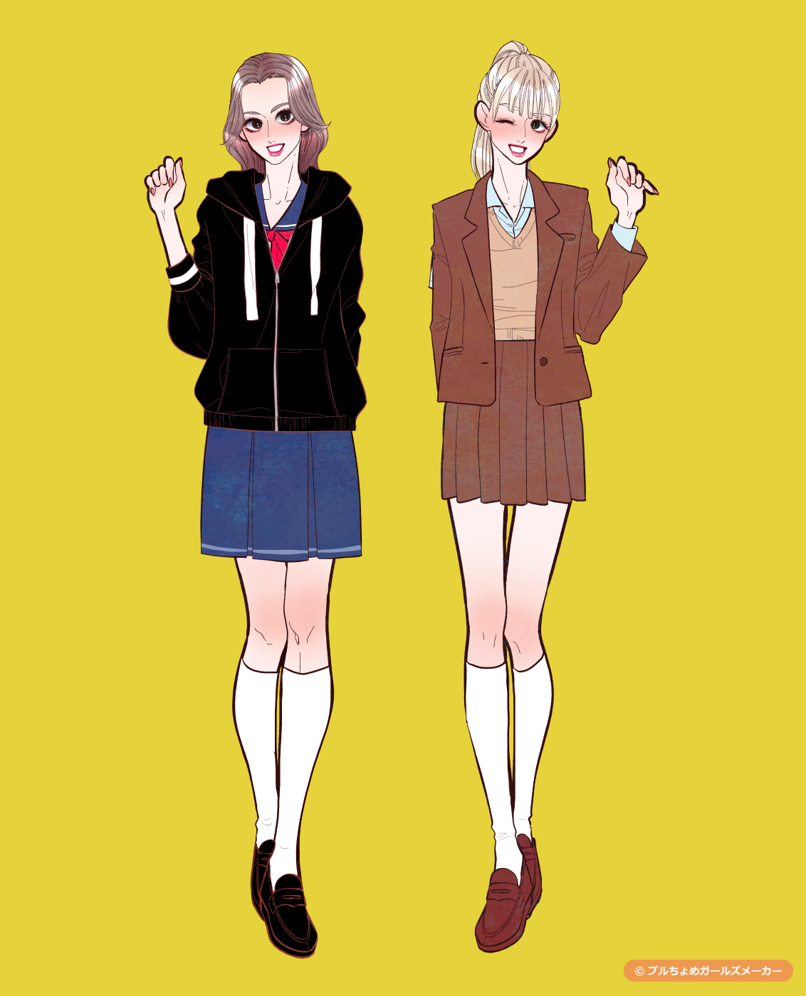 ガールズメーカーで完成した女の子たち