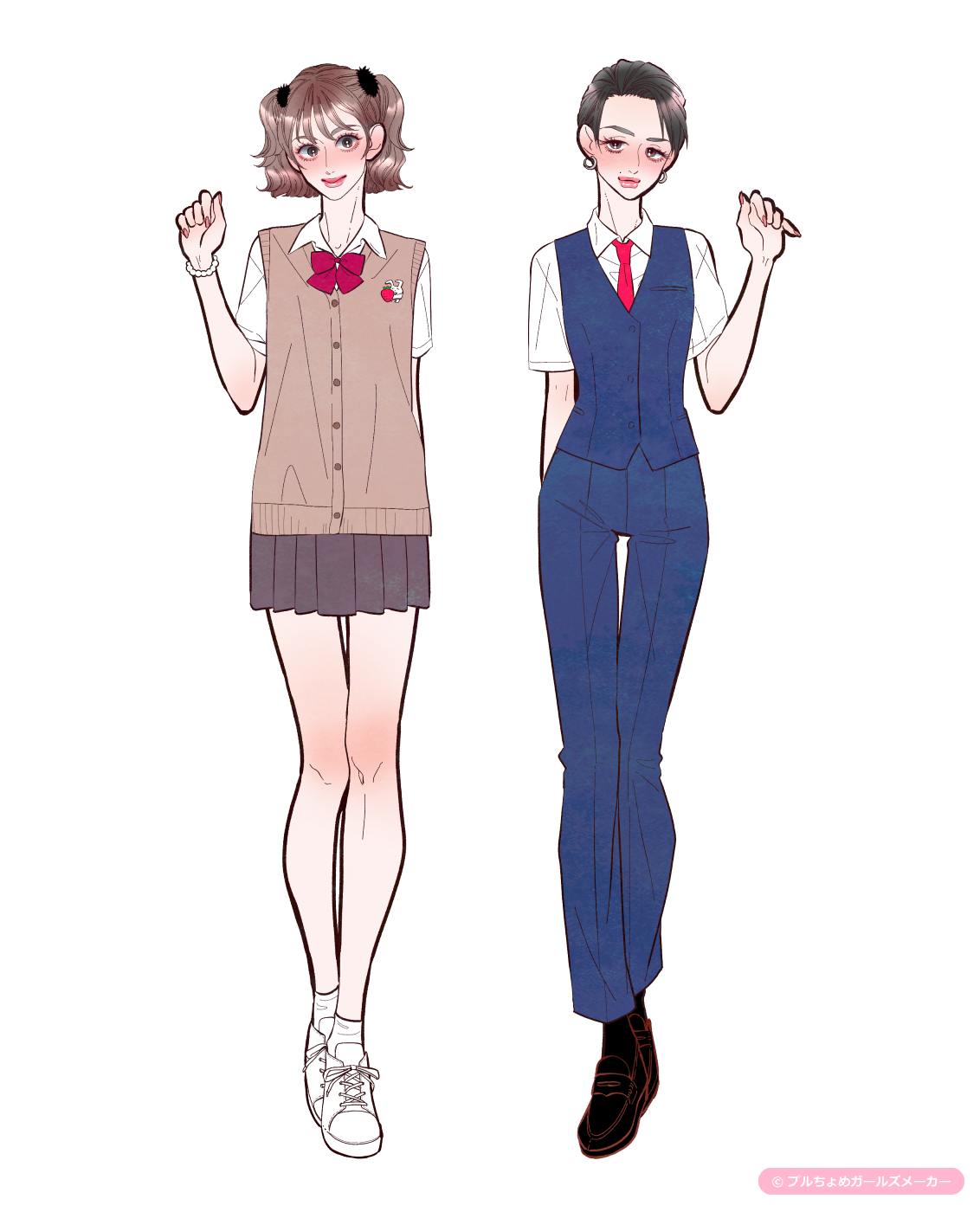 ガールズメーカーで完成した女の子たち