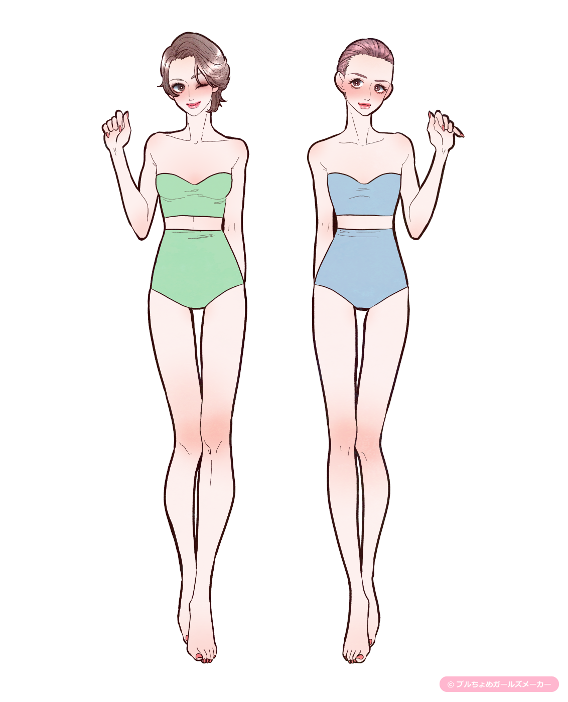 ガールズメーカーで完成した女の子たち