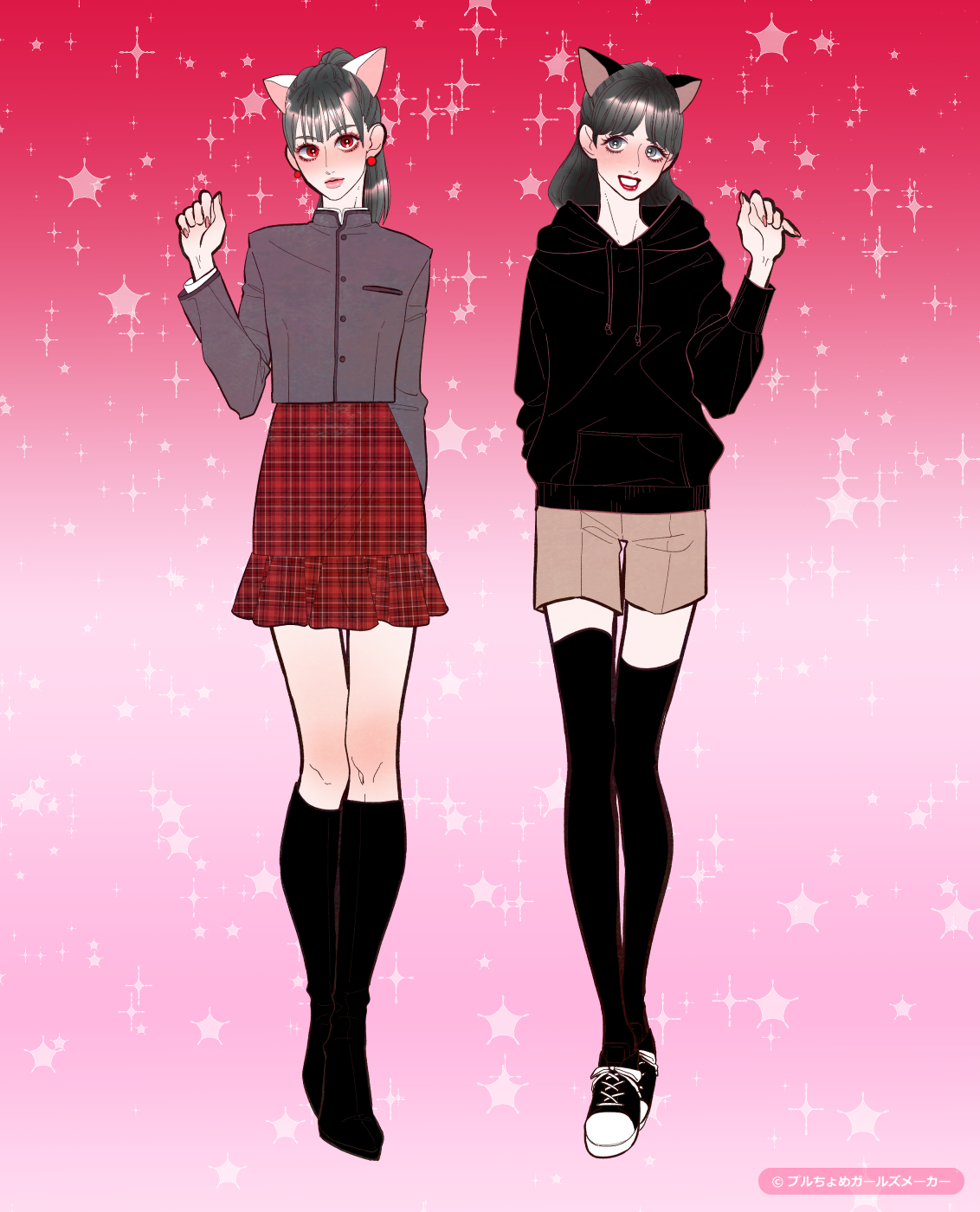 ガールズメーカーで完成した女の子たち