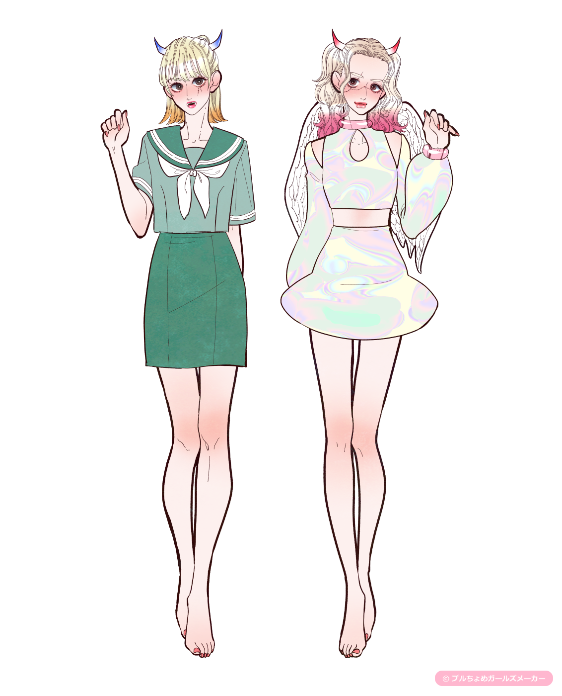 拡大 ガールズメーカーで作られた女の子2