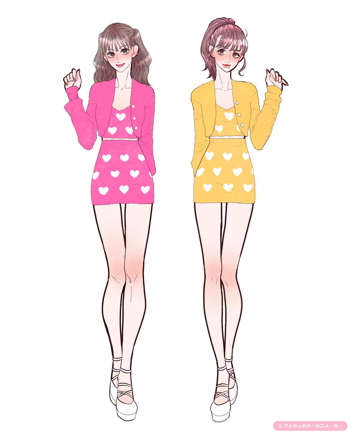 ガールズメーカーで完成した女の子たち