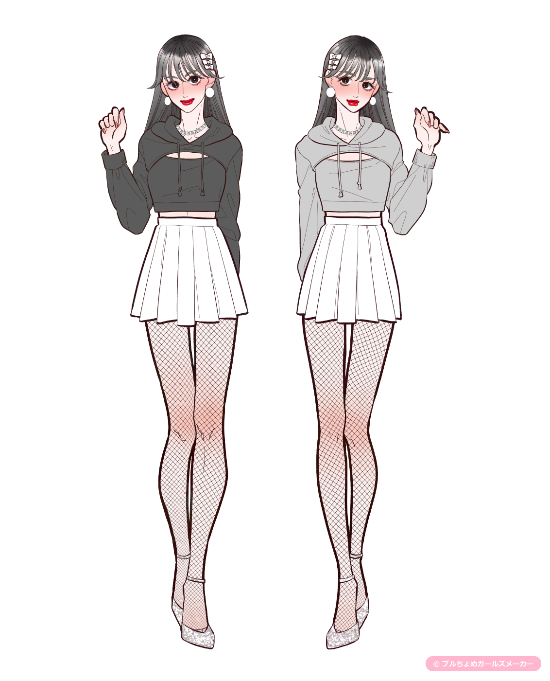 ガールズメーカーで完成した女の子たち