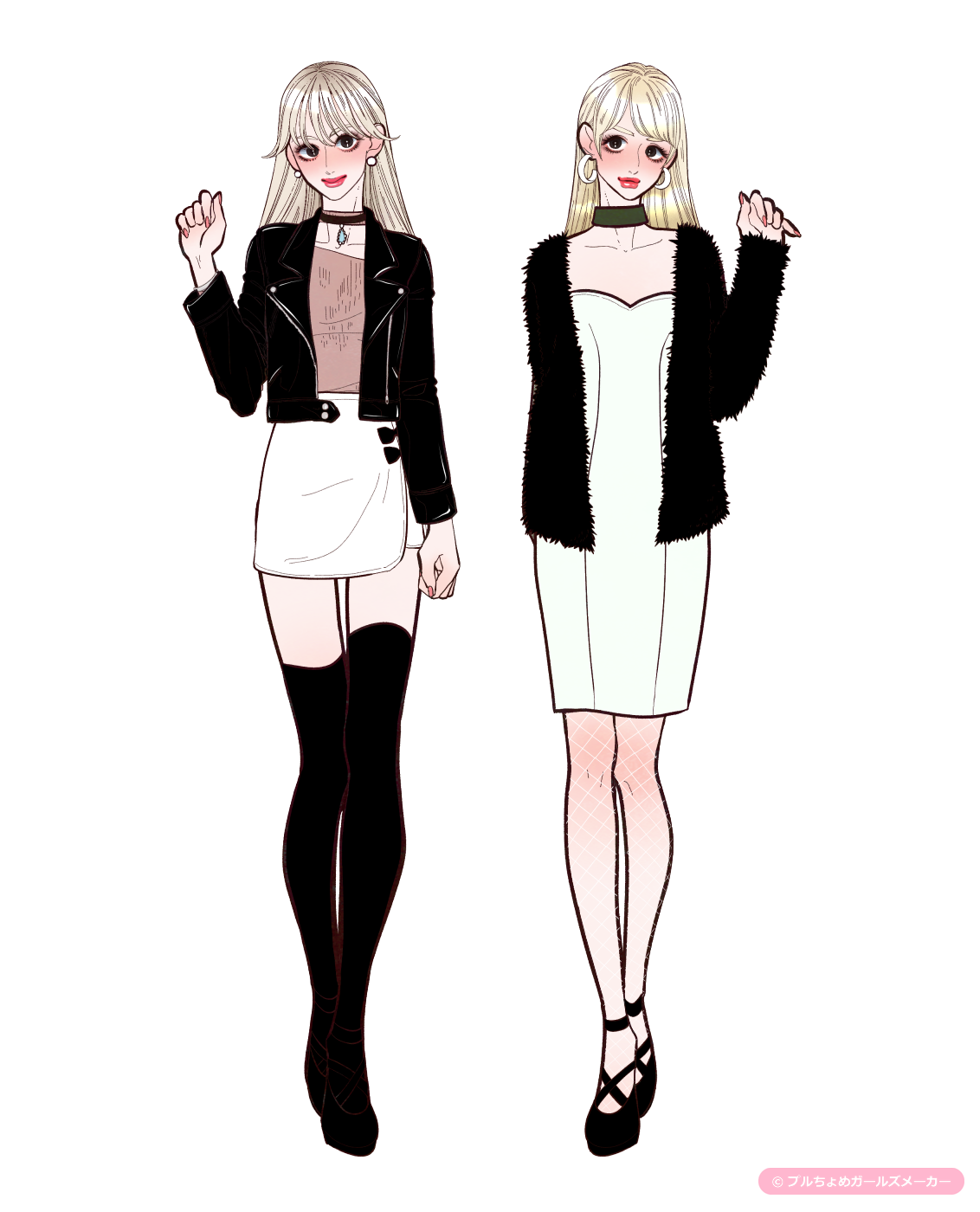 ガールズメーカーで完成した女の子たち