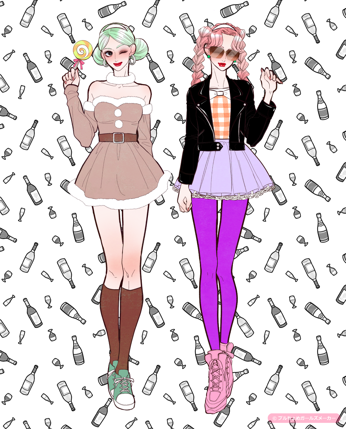 ガールズメーカーで完成した女の子たち