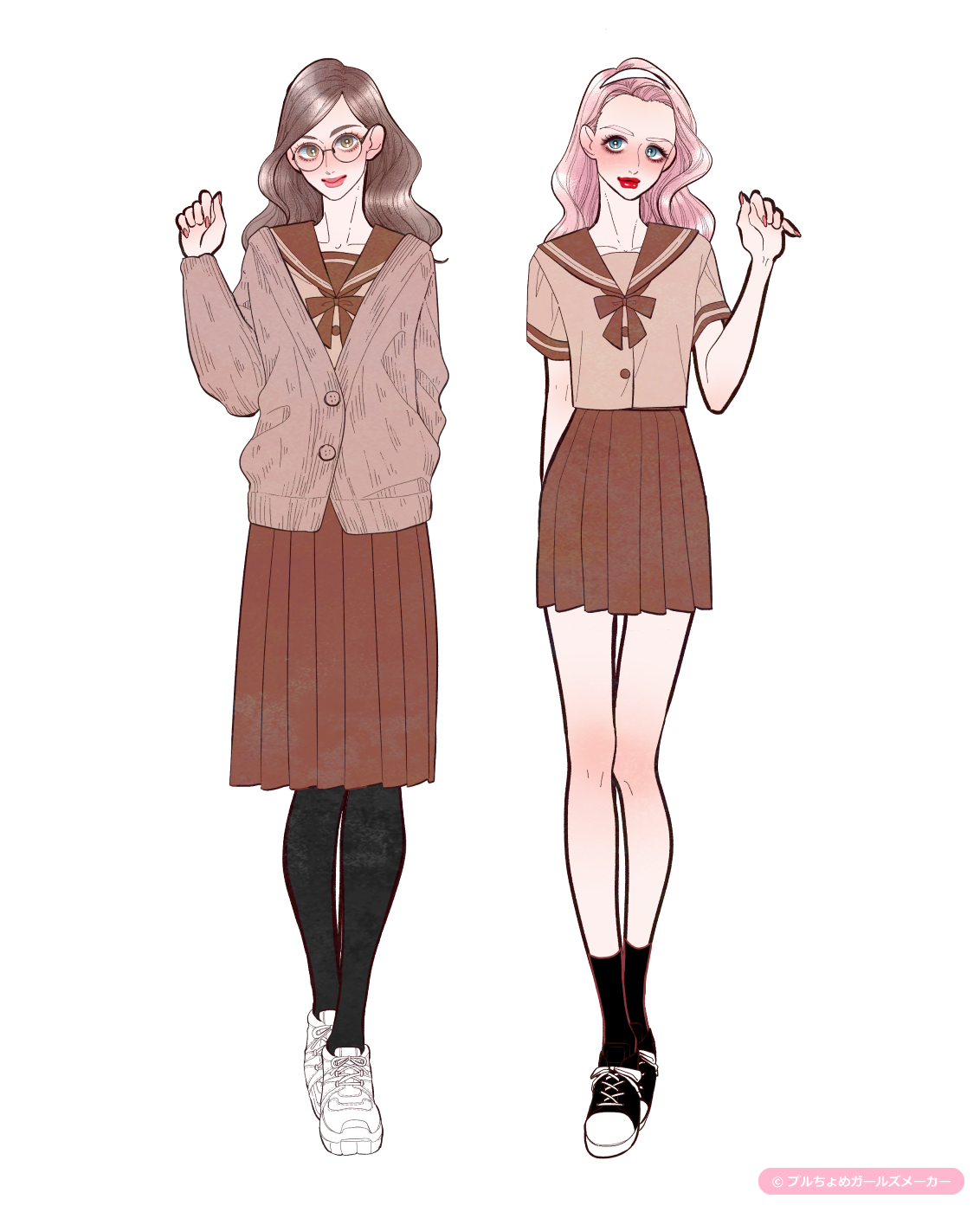 ガールズメーカーで完成した女の子たち